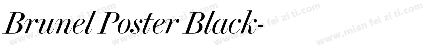 Brunel Poster Black字体转换